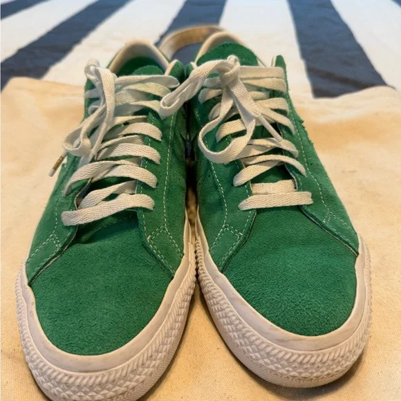 Converse One Star Green Suede Sneakers Mens 10 - Picture 2 of 7